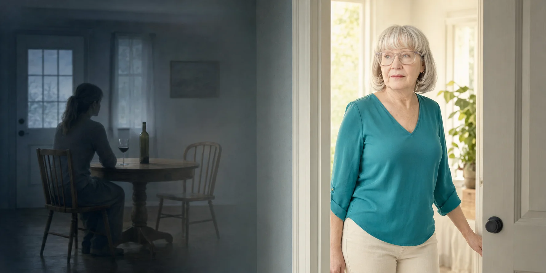 Susan looks back at a memory of drinking alone behind closed doors, with nobody there to see the habit getting worse.